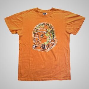 Billionaire Boys Club Mens Orange Astronaut Helmet Graphic T-Shirt Size S